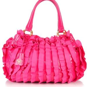 Prada Nylon Ruffle Fuxia Bag